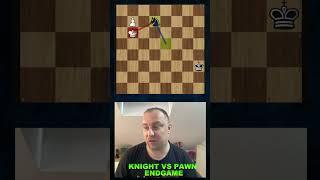 Where to GO with the KING? Instructive Pawn vs Knight Chess Endgame    #shorts