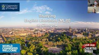 Studying English Literature MLitt at Glasgow