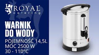 Warnik do wody Royal Catering RC-WBDW14 | Prezentacja produktu