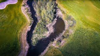 Beautiful drone flying over the swiss flat lands