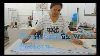 Cutting pants with basic pattern