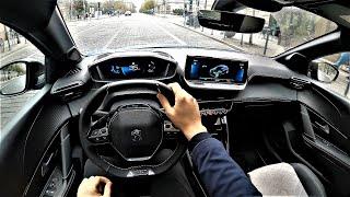 Peugeot e-208 GT (Full electric) 134HP - POV Test Drive. Peugeot GoPRO driving.