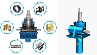 machine worm gear screw jack in trapezoid screw jacks