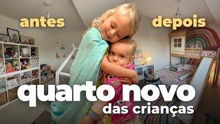 Transformação do quarto das crianças, agora elas vão dormir juntas  | Vlog