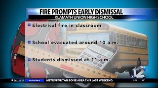 Electrical fire prompts early dismissal at Klamath Union High School