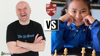 The Big Greek vs. WFM Megan Althea Paragua (12 Jahre!)