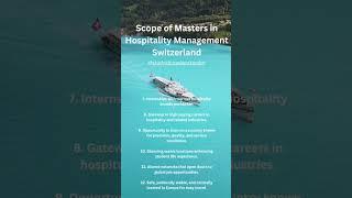 Masters in Hospitality Management in Switzerland #HospitalityManagement #StudyInSwitzerland