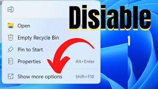 How to Remove 'Show More Options' From the Windows 11 | Disable Show More Option Win 11