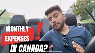 MONTHLY EXPENSES IN CANADA!  WITH NO CAR/ CAR/ OR MUSTANG!  IN FULL DETAIL!#piyushgera #canada