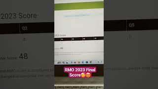 RMO 2023 Final Scores Out Now | My RMO Final Score 2023 #rmo2023 #viral #shorts #ytshorts