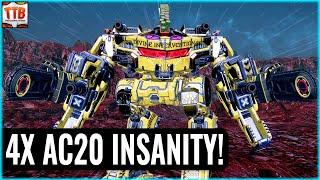 The True Terror Of The Seas... My Crazy 4x AC20 Setup! - King Crab - German Mechgineering #1141 MWO