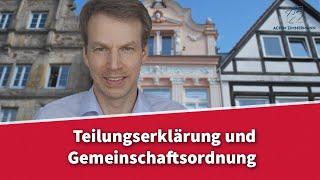 Teilungserklärung und Gemeinschaftsordnung - Was steht dahinter? | Rechtsanwalt Dr. Achim Zimmermann