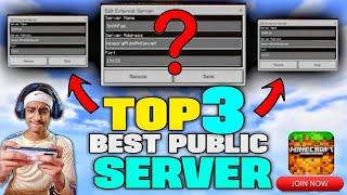 TOP 3 BEST MINECRAFT PUBLIC SERVER | JOIN PUBLIC SERVER'S | IP PORT IN VIDEO | MINECRAFT PE