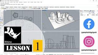 Lesson 1: Rhino3D Tutorials/Full Course -- Getting Started for the First Model