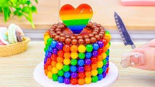 Miniature Chocolate Cake Decorating Ideas | Satisfying Mini Rainbow KitKat Cake Dessert Video