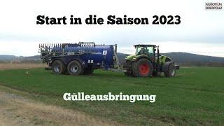 Saisonstart 2023 - Gülle ausbringen mit Claas Axion 810 und BSA Premiumline - LU Bücherl