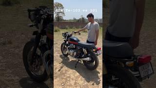 Aew 103 vs 101 Interceptor 2024 vs 2022 #interceptor650 #continentalgt650 #trending #shorts #bike