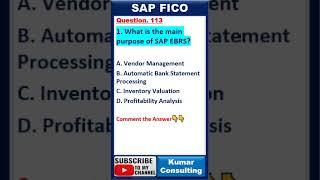 SAP S/4 HANA FICO Exam Question no. 113 || SAP FICO Certification Question #sap #sapfico