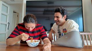 We tried Spicy Korean Noodles | Vivek Dahiya | Divyanka Tripathi