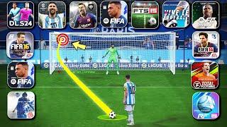 EVOLUTION OF PENALTY KICKS (DLS 24, FC Mobile, eFootball Mobile, FTS, VLF, RF 24, Total Football)