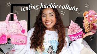 TESTING BARBIE COLLABS!! (stoney clover haul + new food)