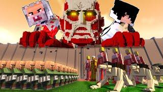 1,000 VILLAGER VS ATTACK ON TITAN 4 MEREBUT KEKUASAAN WILAYAH KOTA MINECRAFT ! Perang EPIC !