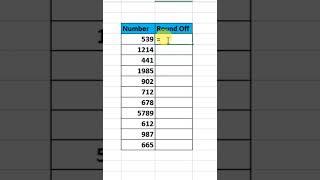 Excel Short Trick #round #formula1