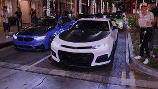 1000+ Cars TAKEOVER Beverly Hills (Malibu Autobahn Freedom Cruise) *Crazy Car Meet*