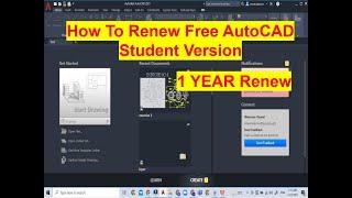 HOW TO RENEW FREE AUTOCAD STUDENT VERSION