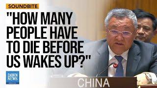 "How Many More People Have to Die Before the US Wakes Up?" — Chinese Envoy | Dawn News English