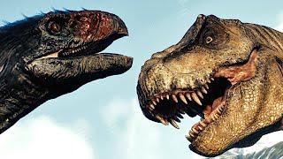 T-Rex Vs Therizinosaurus How Jurassic World Dominion Should Have Ended Rexy's Family JWE2 Biosyn DLC