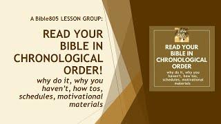 Read Your Bible in Chronological Order