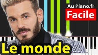 M. Pokora Le monde Piano Tutorial Karaoké Paroles