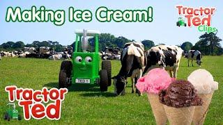 Making Ice Cream On The Farm With Tractor Ted! #icecreamday