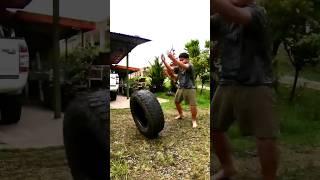 Flip Tire Outdoor Workout #flipping