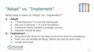 Trusted CI webinar: The Trusted CI Framework; Overview and Recent Developments