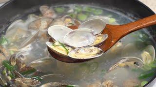 바지락 퐁당~간편한 바지락탕 엄마표요리 [바지락탕] /Mom's Cooking Clam Soup