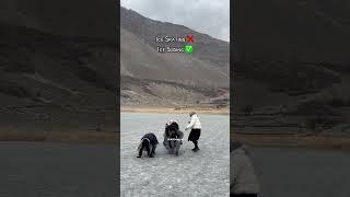 ENJOYING FROZEN LAKE  #explorepakistan