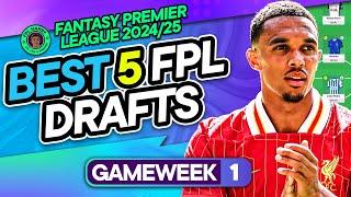 THE BEST 5 FPL DRAFTS!  | Haaland? Salah? Both? Neither ⁉️ | Fantasy Premier League Tips 2024/25