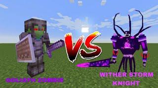 Goliath Zombie vs Wither Storm Knight | minecraft mob battle |