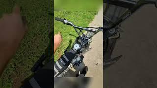 What should I take off next. Taking a part off the dirt bike every day until I can’t wheelie it!