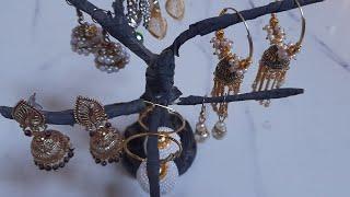 earring stand with paper by kala sansar/earring standdiy /earring stand homemade/earring stand craft