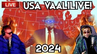 LEVELI VAALIVALVOJAISET I USA:N PRESIDENTTIVAALIT 2024! + ERITYISVIERAITA!