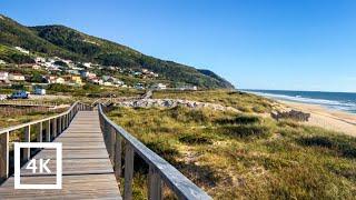  Portugal • Boardwalk on the FIGUEIRA DA FOZ coast ️[ 4K ] walking tour by the beach