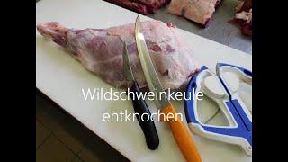 Wie zerlege ich eine Wildschweinkeule. Alles Jagd - Profi Metzger Ralf