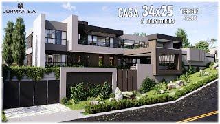 Modern House Design with 6 Bedrooms Family Home | 34x25m 2 Storey | Jorman HomeDesigns