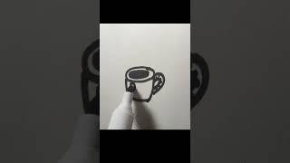 cute cup doodle easy #art #drawing #drawtutorial #easydrawing #love #subscribe #doodle