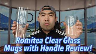 Romitea Clear Glass Mugs with Handle Set Review!