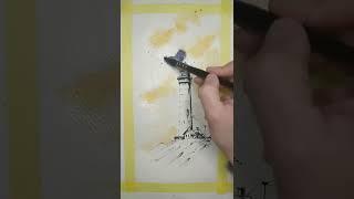 #watercolor #lineandwash #painting #speedpaint #timelapse #ink #sketch #art #artist #inkdrawing