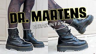 Dr  Martens Jadon Boots | HOW TO BREAK IN FAST! NO HEAT ‍️